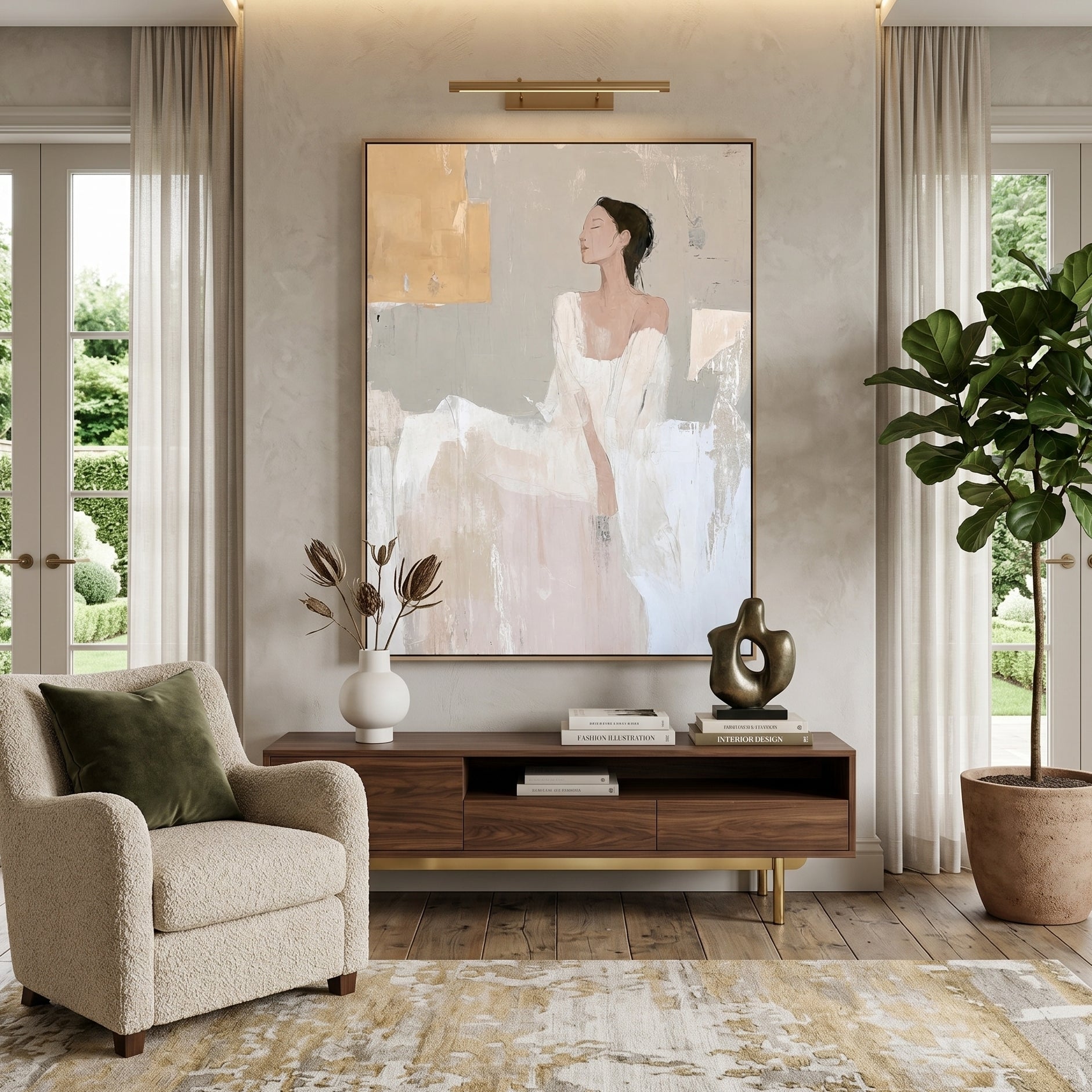 Wabi - Sabi Abstract Portrait Painting KS0164 - Viral Wall Art